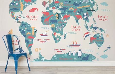 10 World Map Designs To Decorate A Plain Wall | CONTEMPORIST