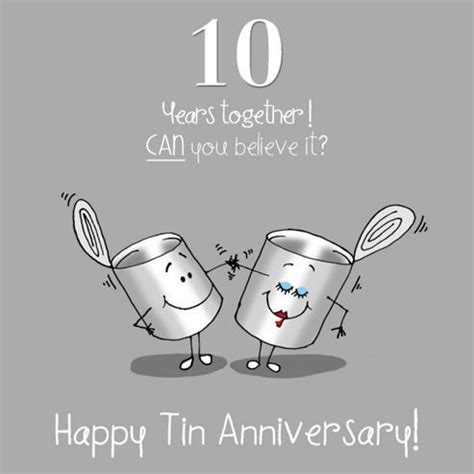 Tesco direct: 10th Wedding Anniversary Greetings Card - Tin Anniversary | Anniversary greeting ...