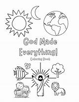 God Made Everything Christian Coloring Book  Etsy sketch template