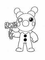 Piggy Roblox coloring Pages sketch template