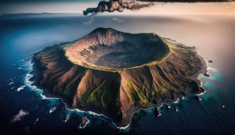 Premium AI Image | aogashima volcano japan