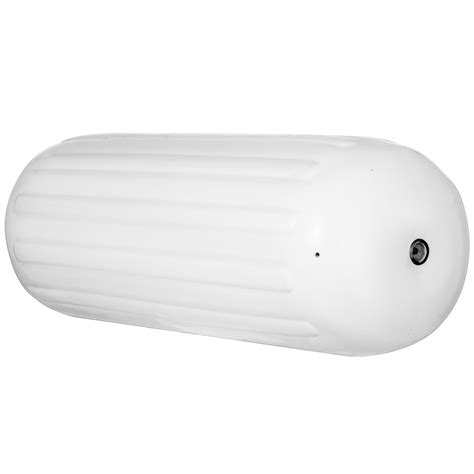 4 NEW RIBBED BOAT FENDERS 10" x 28" WHITE CENTER HOLE BUMPERS MOORING PROTECTION | VEVOR US