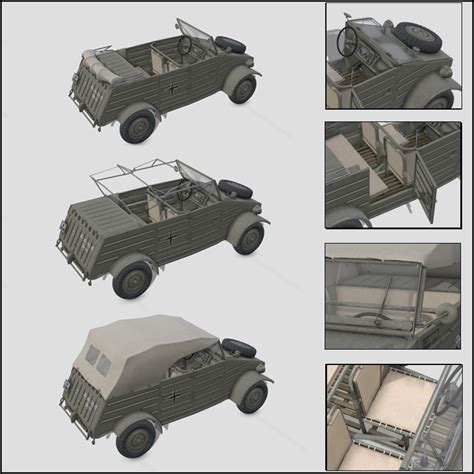 WW2 Kubelwagen 82 3D Models adh3d