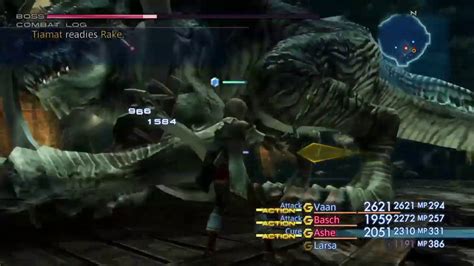 Final Fantasy XII TZA Boss Tiamat - YouTube