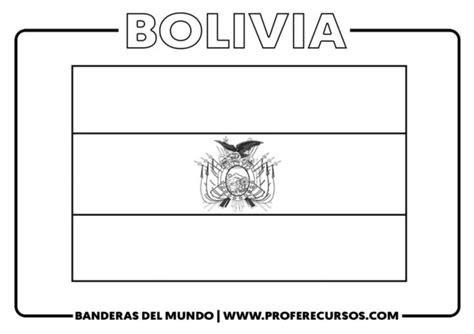 Bandera de bolivia para colorear