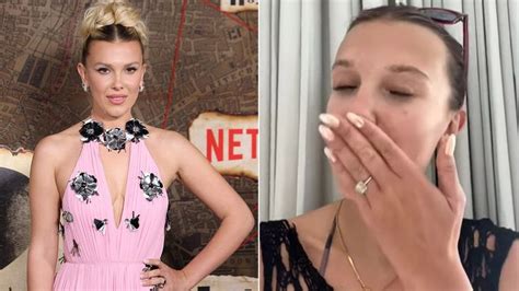 Millie Bobby Brown shows off engagement ring in new social media video ...