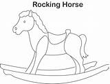 Rocking horse coloring Page For Kids sketch template