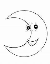 Simple Crescent Moon Coloring Page  Free Printable Pages For Kids sketch template