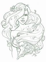 Villain Poison Ivy Coloring Page sketch template