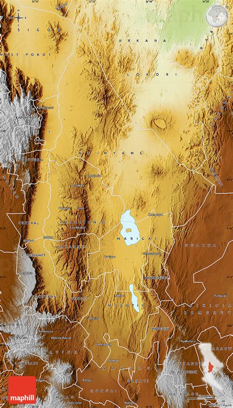 Physical Map of BARINGO