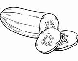 Cut Cucumber coloring Page  Free Printable Coloring Pages sketch template
