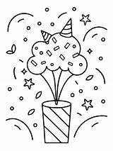 New Year Confetti colouring Book pages For Children And Adults With  sketch template