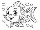 Goldfish Coloring Delight  Page sketch template