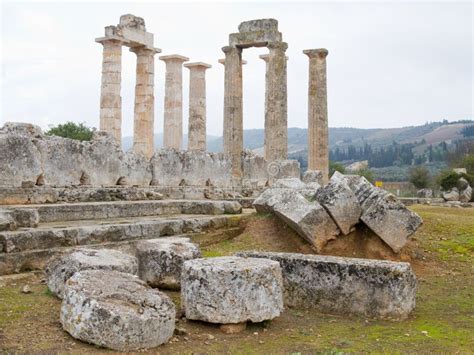 Nemea Zeus Temple stock photo. Image of europe, destination - 17262422