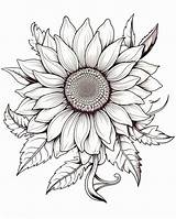 Sunflower Mandala Coloring Page  Premium AI Generated Image sketch template