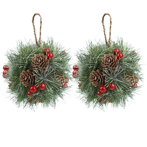 SEVENLOVE Mistletoe Kisses Ball Decorative, Christmas Tree Decoration ...