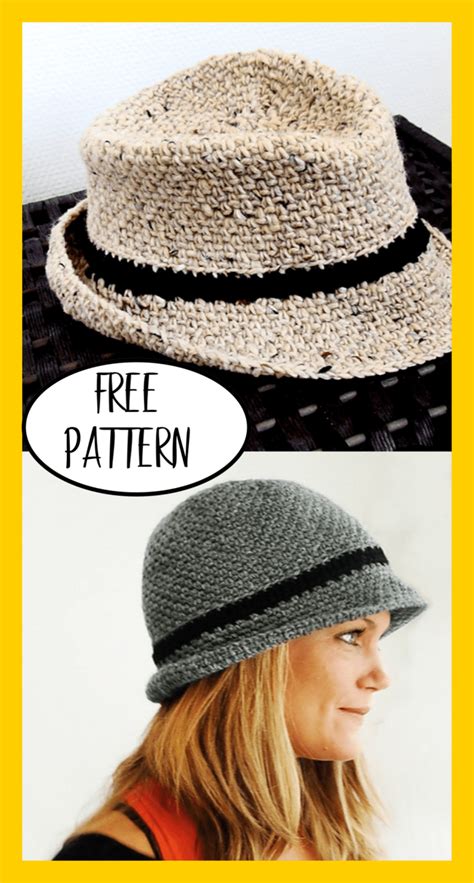 Unisex Crocheted Fedora - FREE Pattern - Nana's Favorites