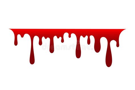 Blood Drip. Drop Blood Isloated White Background. Happy Halloween Decoration Design Stock Vector ...