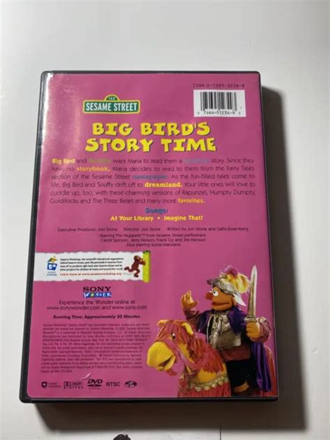 BIG BIRD’S STORYTIME Sesame Street Home Video DVD 2005 Sony Wonder Maria $29.99 - PicClick