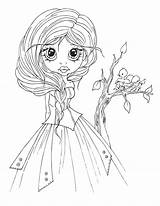 Saturated Canary Digital Image  Fairy coloring Pages Cute sketch template