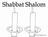 Shabbat Shalom With Antique Candles Free Printable Coloring Page  sketch template