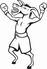 Boxing Donkey Coloring Page  Free Printable Pages For Kids sketch template