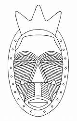 African Tribal Masks Coloring Pages sketch template