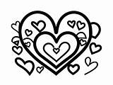 Valentine Heart Coloring Page  sketch template