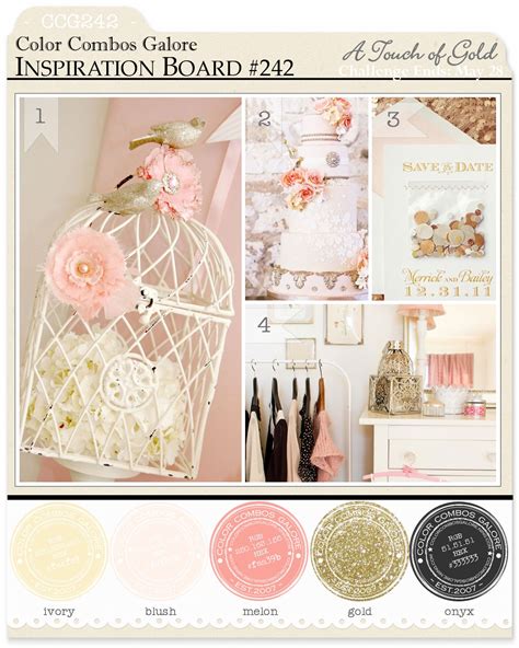 Creating Chaos: Color Combos Galore #242 - A Touch of Gold