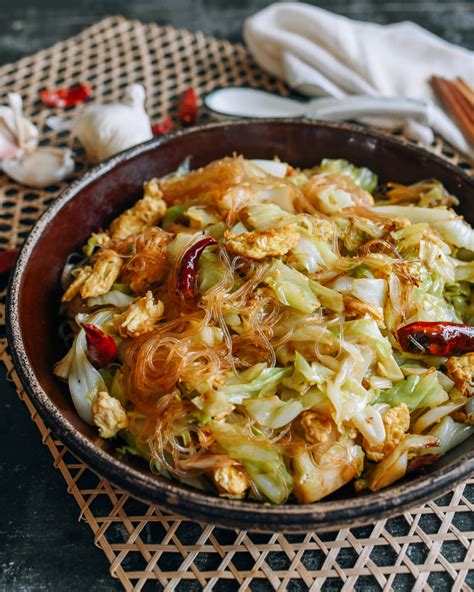 Cabbage and Glass Noodle Stir-Fry - The Woks of Life