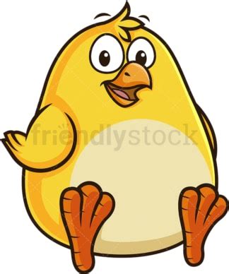 Fat Bird Cartoon Clipart Vector - FriendlyStock