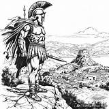 Spartan Coloring Pages  Free & Printable sketch template
