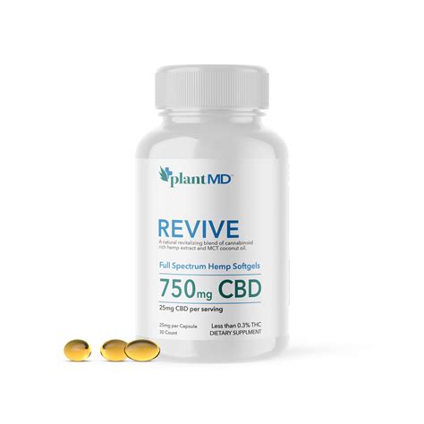 Revive Hemp Extract Softgel Capsules | PlantMD