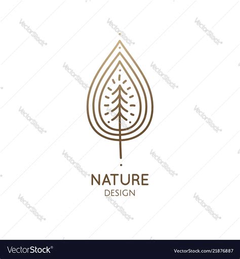 Abstract symbol of tree and water Royalty Free Vector Image