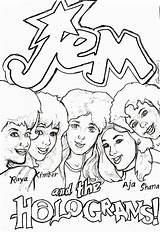 Coloring Jem Pages Holograms 80s Book Color Stairs Sheets Printable  sketch template