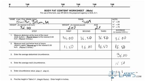 Learn How to Fill the DA form 5500 Body Fat Content Worksheet - YouTube