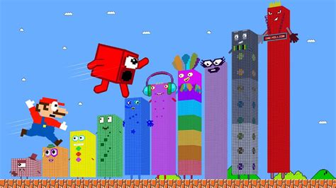 Mario & Numberblocks 1 vs the Giant Biggest Zombie Numberblocks Maze ...