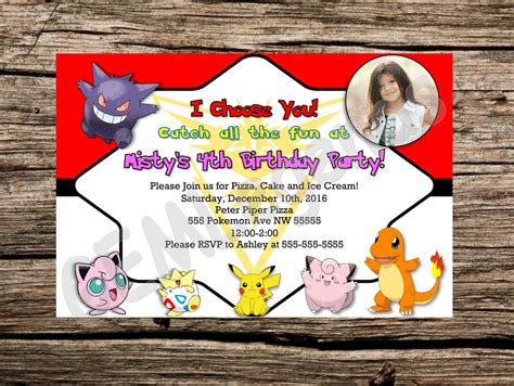 Pokemon Invitation, Pokemon Go Invitation, Pokemon Party, Pokemon Birthday Party - Etsy