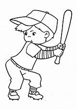 Baseball Player Coloring Pages sketch template