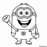 Happy Purple Minion Coloring Page  Pagescom sketch template