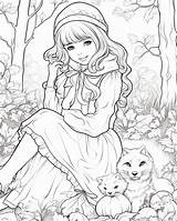 Autumn Coloring Pages In Natalia Style  Premium AI Generated Image sketch template