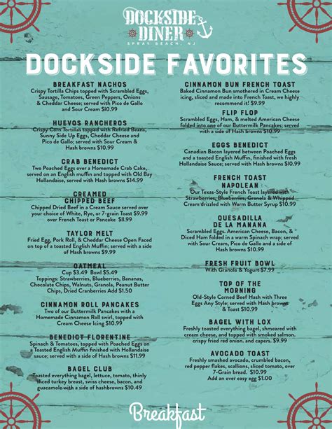 Menu – Dockside Diner