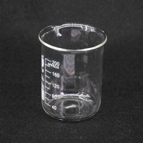 200ml Low Form Beaker Chemistry Laboratory Borosilicate Glass Transparent Beaker Thickened with ...