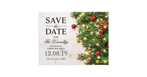 Holiday Christmas Party Save the Date Postcard | Zazzle.com