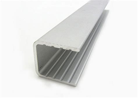 U Type Powder Coating Aluminium Channel Profiles For Building Curtain Glass Walls