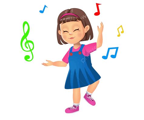 Young Kids Singing And Dancing Clipart
