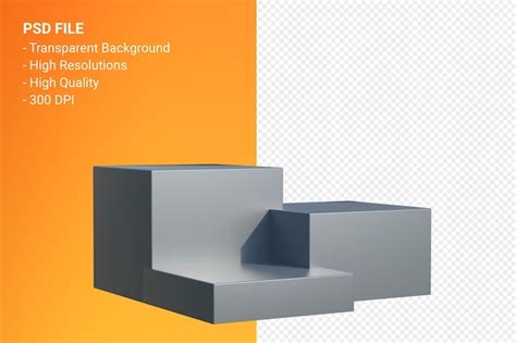 Premium PSD | Podium minimal isolated for cosmetic product presentation