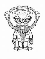 Pogo From Umbrella Academy sketch template