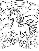 Unicorn Coloring sketch template