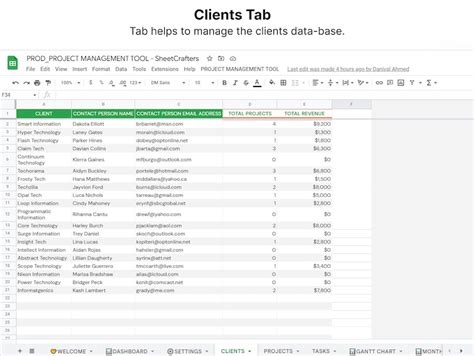 Project Tracker Google Sheet Template - Etsy